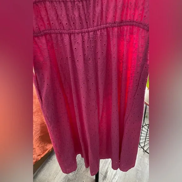 NWT City Studio Junior’s Cotton Embroidered Eyelet Midi Dress - Picture 11 of 12